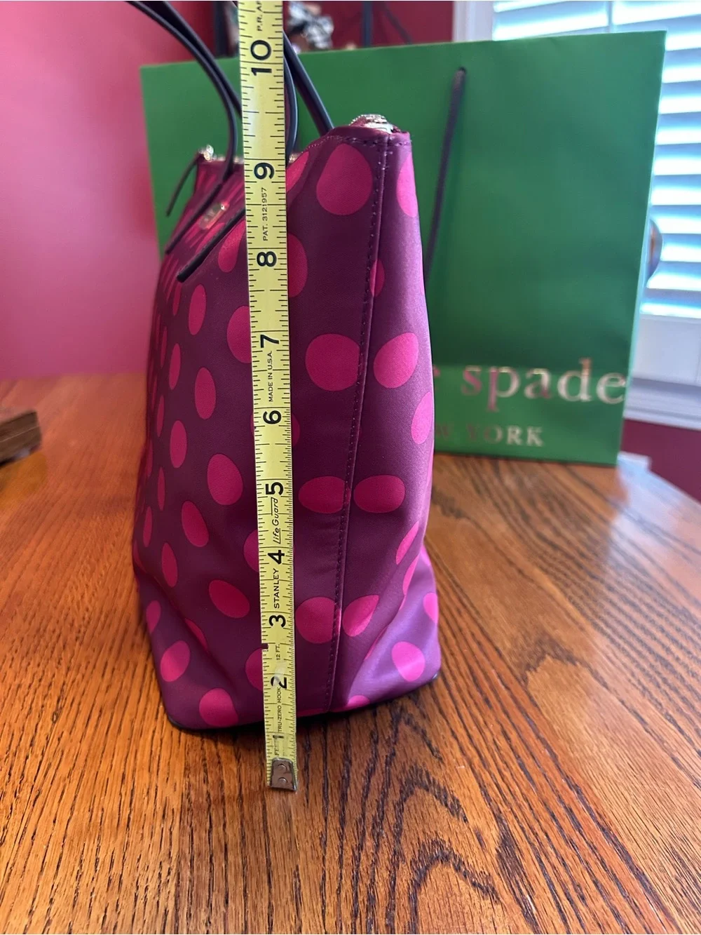 kate spade Magenta and Pink Polka Dot Tote